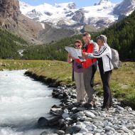 Glaciers and rivers of Aosta valley